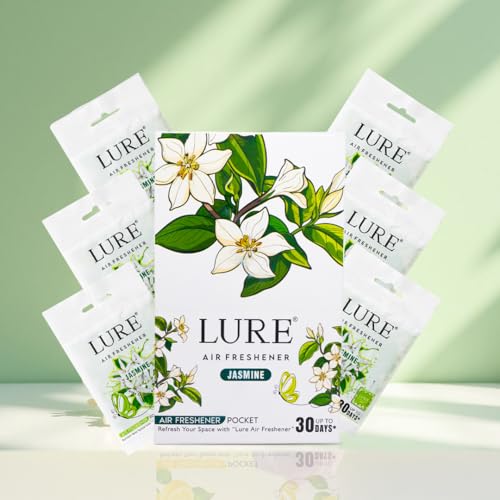 Image of LURE Gel Pocket Air Freshener For Bathroom, Toilet, Home | Germ Protection | Last Upto 30 Days - Jasmine 10 Gm (Pack Of 6)