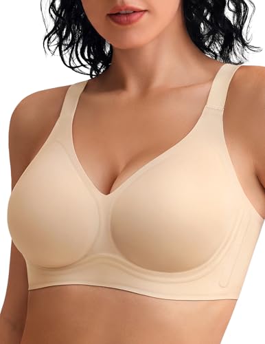 leviace Wireless Jelly Bras for Women with Support Anti Slip Wide Straps Push Up Full Cove - image 1