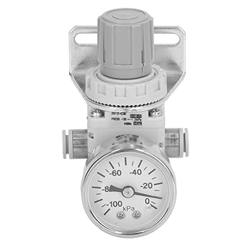 Pneumatic Vacuum Regulator, Air Pressure Regulator Valve Professional ?100 To ?1.3Kpa Compact ABS with Dial for Industry