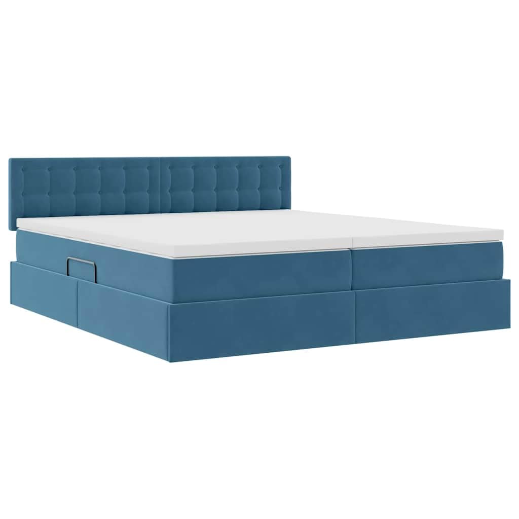 Velluto Blu Scuro Contenitore Idraulico Rettangolare 200 x 200 cm