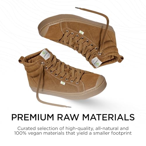 OCA High Suede Sneakers, Comfortable Shoes for Men, Lightweight & Sustainable, Versatile Casual Footwear with 100% Vegan Insoles, Rubber3