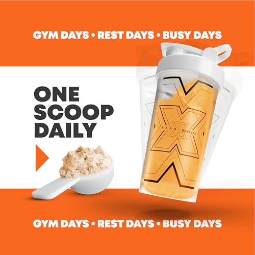 Image of Peak Revival-X Creatine Monohydrate Powder + Electrolyte Hydration Salt Powder, Orange Sherbet - Gluten-Free, Vegan, Non-GMO Supplement, 5000mg (5g) Per Serving, 30 Servings, 324g Per Container
