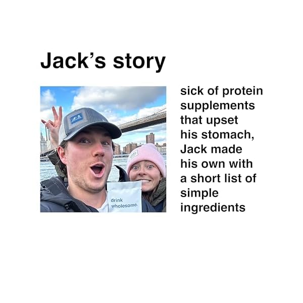 drink wholesome Vegan Unflavored Almond Protein Powder for Sensitive Stomachs Easy to Digest