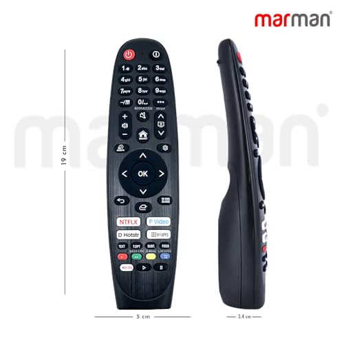 Image of marman Fit for Lg Smart Tv Magic Remote Control RM-L1818 Suitable for All Model MR600 MR650 MR18BA MR19BA MR19GA MR20GA MR21GA MR22GA MR23GA Without Voice Command and Pointer /Mouse