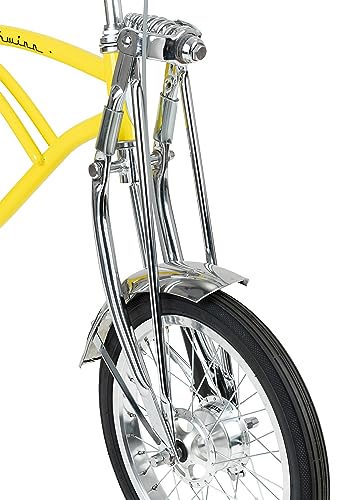 Image of Schwinn Krate Classic Sting-Ray Bike, Bike for Kids or Adults, Steel Frame & Springer Fork, Fenders, Single Speed, Coaster Brake, Grape