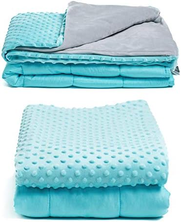 YourHealthToolkit 5 lbs Weighted Blanket for Kids with Zipper Pouch for Stuffed Animals & Dolls 36” X 48"
