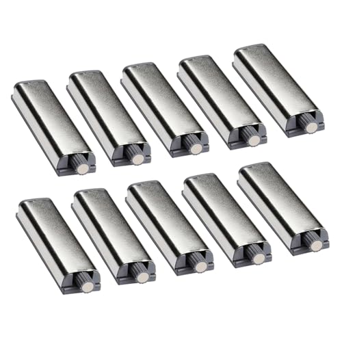 LOOTICH Push to Open Möbel-Schnäpper Schrank Federschnäpper Schubladen Druckverschluß Türschnapper im Möbelbau Stahl Vernickelt Verbesserte Türöffner mit magnetischer Zuhaltung 10 Stück