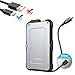 immagine 2USB 3.1 Gen2 Type C Impermeabile SATA Case Esterno per Disco Rigido 2.5'' - C2580 SuperSpeed+ 10Gbps protettivo IPX6 Adattatore Box Custodia Alloggiamento per Hard Disk SSD e HDD, UASP, Tipo C cavo