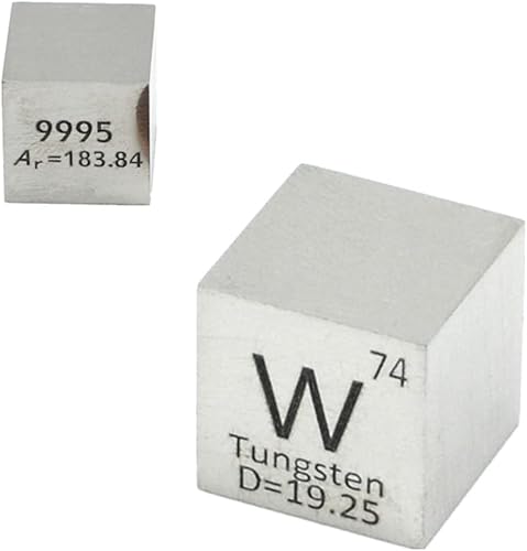 Miniatura 64 de 0.39" Cubo de Boro B 99.9% 3N Puro, Cubo de Densidad de 10mm para Colección de Elementos, Tabla Periódica, Cazador, y Más (0.39", Boro)