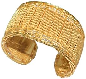 Handmade Design Yellow Gold Plated Cuff Bracelet Fashion Jewellery