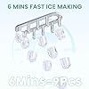 NEWBULIG Ice Makers Countertop with Handle, Portable Ice Machine, 9 Bullet Ice Cubes in 6 Mins, 26lbs in 24Hrs, Auto-Cleaning, with Basket and Scoop, for Home, Kitchen, RV, Camping,Light Pink