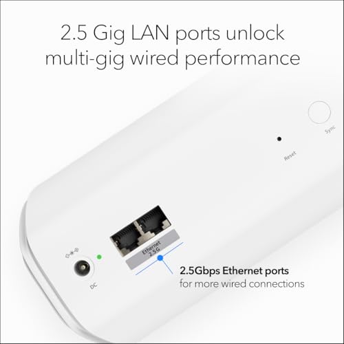 Image of NETGEAR Orbi 770 Series Tri-Band WiFi 7 Mesh Add-on Satellite (RBE770) - Works with Orbi RBE772 and RBE773, Security Features, Up to 11Gbps, Covers up to 2,750 sq ft, 2.5 Gig LAN Ports