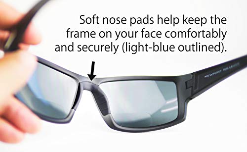 Newport Polarized Marlin Bifocal Sunglasses Black Frame with Blue Mirror Polarized Lenses.4