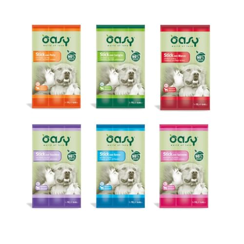 Oasy STICK snack per cani cuccioli e adulti PROMOZIONE gusti ASSORTITI | 6 confezioni da 3x12 grammi