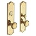 Baldwin 6554.ENTR Barclay Single Cylinder Mortise Handleset Trim Set, Non-Lacquered Brass