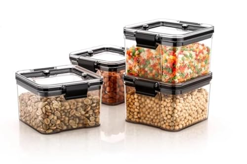 Image of Air Tight Containers For Kitchen Storage Set, Container For Kitchen Storage Set, Kitchen Organizer And Kitchen Accessories Items & Storage (Pack of 8 400ML)