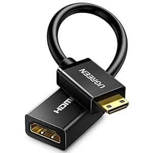 UGREEN 4K Mini HDMI Adapter Mini HDMI naar HDMI Adapter Kabel Compatibel met Raspberry Pi, Nikon D5300 enz. 20cm.