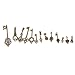 13pcs Antiguos Clave De Bronce Colgantes Hallazgos Collar Pendiente Del Encanto