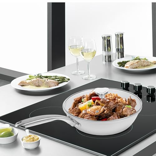 Wok con fondo plano antiadherente 28 cm miniatura 4