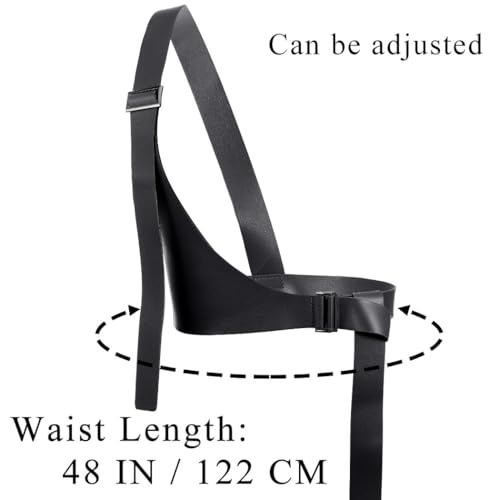 BODIY Punk Rock Belt Black Pu Leather Fashion Waist Belt Gothic Costume Cosplay Rave Accessory Waist Belts for Women2