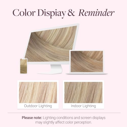 Image of GOO GOO Clip in Hair Extensions Real Human Hair Balayage Remy Extensions