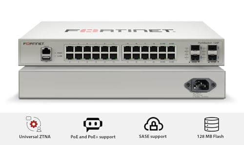 Image of Fortinet FortiSwitch - 124F Performance L2 Switch - 24 GE, 4 SFP+, Fanless (FS-124F)