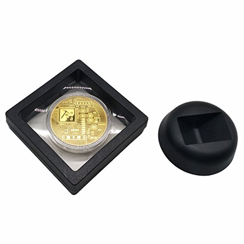 GARASANI Bitcoin Set with Display Item Case and Box, Home Room Office Decoration Collector's Set (Gold) - Image 6