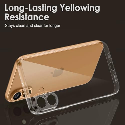 Image of Casotec Crystal Clear Back Case for iPhone 17 | Raised Bumps for Camera & Screen Protection | Clear Soft Silicone Back Case Cover for iPhone 17 (TPU | Transparent)