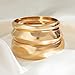Sora Tuki Chunky Gold Bangle Bracelets for Women Thick Gold Cuff Bracelets Big Silver Chunky Bracelet Large Wide Wrist Statement Silver Bracelet for Women Fashion Trendy Jewelry (1 - gold)