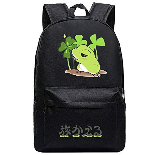 Preisvergleich Produktbild GuiSoHn Backpack Cartoon Frog Anime Rucksäcke Student Schultasche Jugendliche Laptop Daypack