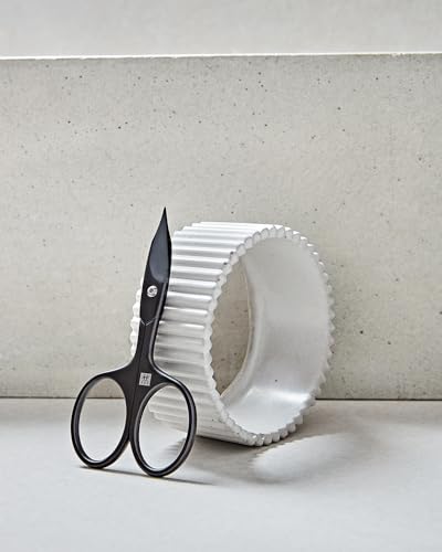 ZWILLING Kombi Nagelschere (Schere für Nägel und Nagelhaut, gebogene Schneide und feine Spitze für präzisen Schnitt), Premium, Schwarz, 90 mm