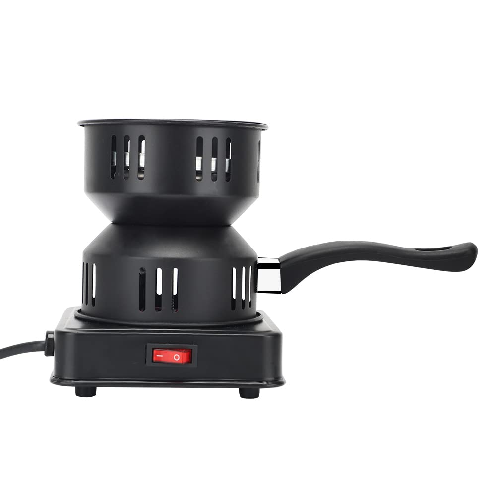 CEWROM Accenditore Elettrico per Carbone 450-600 W, Bruciatore a Carbone per Casa Campeggio Barbecue, Con Manico Cavo Lungo, Regalo di Natale