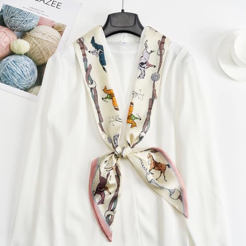 Silk Like Scarf for Women Neck Scarf Belt Satin Scarf for Hair Tie Fashion Purse Scarf for Handbag Accessories Charm2
