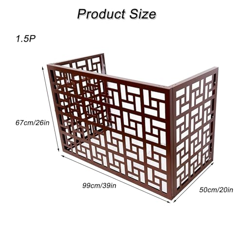 Cubre aire acondicionado exterior de 3 paneles protector de aluminio 99x50x67cm 3