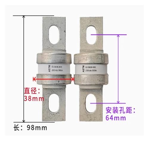 Fusibles EV3050-250 500VDC pour la protection des circuits électriques de puissance