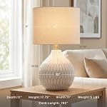 Signature Design by Ashley Wardmont Modern Glam Ceramic Table Lamp, White
