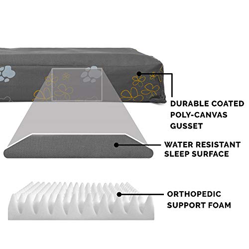 Image of Furhaven Water-Resistant Orthopedic Dog Bed for Small Dogs w / Removable Washable Cover, For Dogs Up to 20 lbs - Indoor /Outdoor Garden Print Mattress - Iron Gate, Small