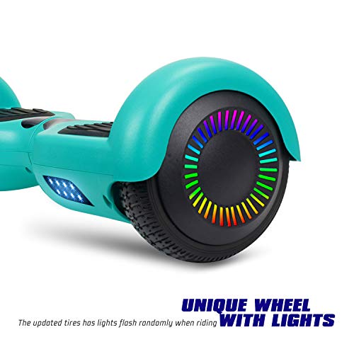 Felimoda Hoverboard w/LED Wheels Lights, self Balancing Hoverboard for Kids and Adult(Green)