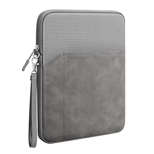 MoKo 9-11 Inch Tablet Sleeve Case, Double Pocket Stitching Case Fits iPad Pro 11 2021/2020, iPad 9th 8th 7th Gen 10.2, Air 4 10.9/3 10.5, Galaxy Tab A 10.1/S6 Lite Fit Smart Keyboard, Dark Gray