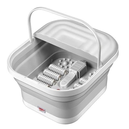 Tina portátil para masaje de pies con calefacción, plegable y termostática, para baño automático de pies en casa para promover la circulación sanguínea miniatura 1