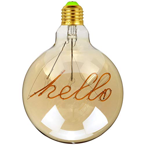 TIANFAN Ampoules LED Vintage Filament Love Home 4W 220/240V E27 2000K Super Chaud Ampoule décorative (Hello)