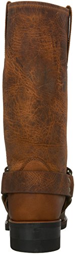 Image of Frye Harness 12R Boots for Men with Oiled-Leather Upper, Siped Outsole with Stacked Leather Heel, and Nickel & Brass Hardware - 12 inch Shaft Height