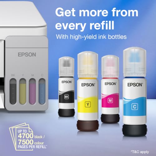 Image of Epson EcoTank L3356 (New Launch) WiFi InkTank A4 Colour Printer, Scanner, Copier for Home & Office, 5760x1440dpi Resolution, Low Printing Cost at just 9 Pais /Black Print & 33 Paise /Colour Print