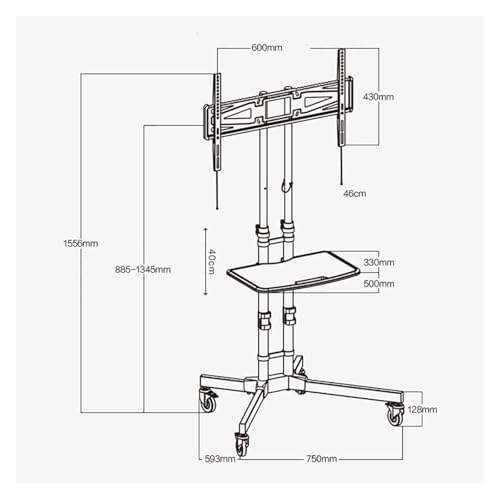 Soporte móvil para TV con ruedas miniatura 2