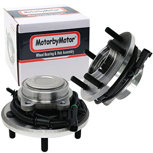 MotorbyMotor 512360 Rear Wheel Bearing and Hub Assembly ABS with 5 Lugs Fits for 08-12 Dodge Grand Caravan Chrysler Town & Country, 09-12 Volkswagen Routan Heavy Duty Wheel Hub Assembly-2PK