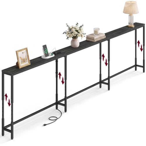 Image of VASAGLE 106.3 inchConsole Table, 25.2-35.2 inchHeight Adjustable, with Power Outlet