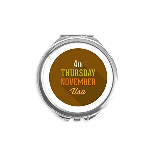 Miroir de poche garland thanksgiving day rond pour offrir lors des fêtes familiales