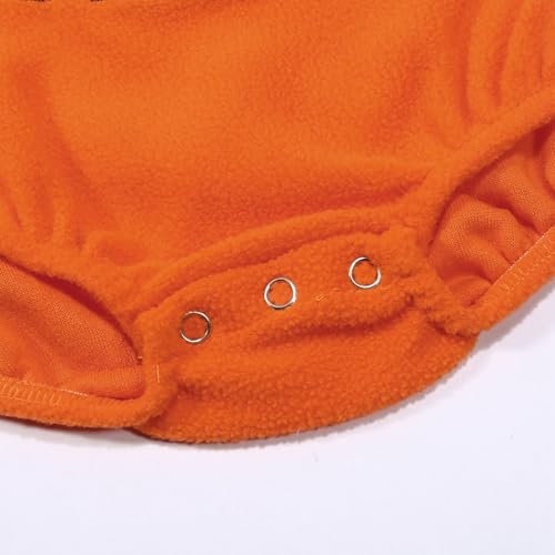Disfraz de Halloween para bebé con pelele de calabaza y sombrero talla recién nacido 7