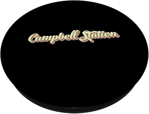 Miniatura 2 de Campbell Station TShirt Retro Art Baseball Font Vintage PopSockets Swappable PopGrip