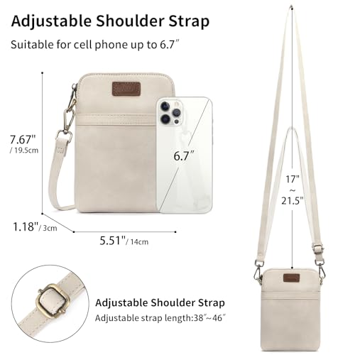 Image of SENDEFN Cell Phone Purses for Women Small Crossbody Bag Shoulder Handbag with Adjustable Strap